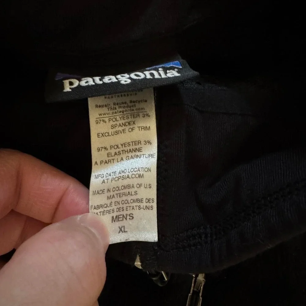 Patagonia Men's R2 Fleece Regular Full Zip Black Pile Size XL